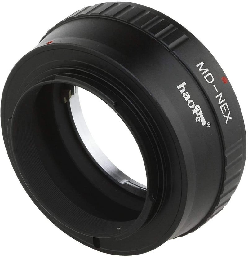 Haoge Lens Mount Adapter for Minolta Rokkor MD MC Lens to Sony E Mount NEX Camera Such as a3000 a3500 a5000 a5100 a6000 a6400 a6500 A7 A7R A7S A7II A7RII A7SII A7III A7RIII A9 VG20 VG30 FS700 FS7 FS5 - Image 1